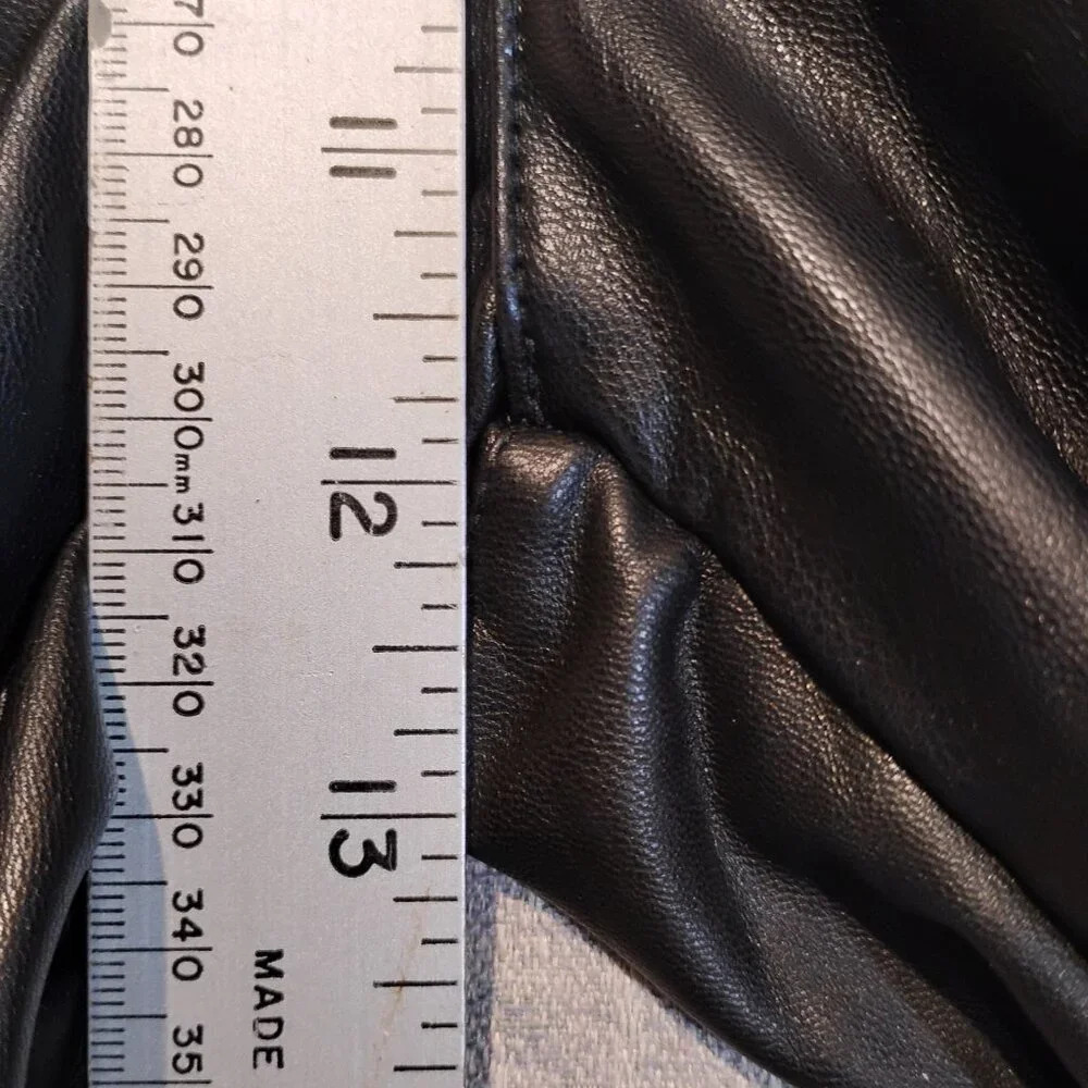 Streetwear Society NWOT Black Vegan Faux Leather Moto Cargo Pants in Size Small - Picture 9 of 12